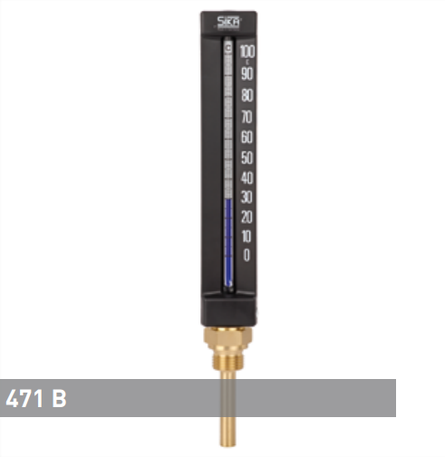 Термометр промышленный с наружной резьбой для ОВК из полиамида SIKA 472B Термометры
